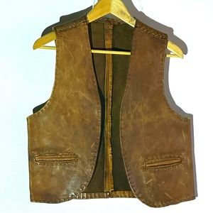 Handmade 70’s vintage leather vest